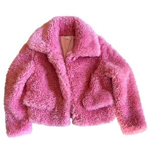 Kimchi Blue Fuzzy Pink Jacket from Urban Outfitters
